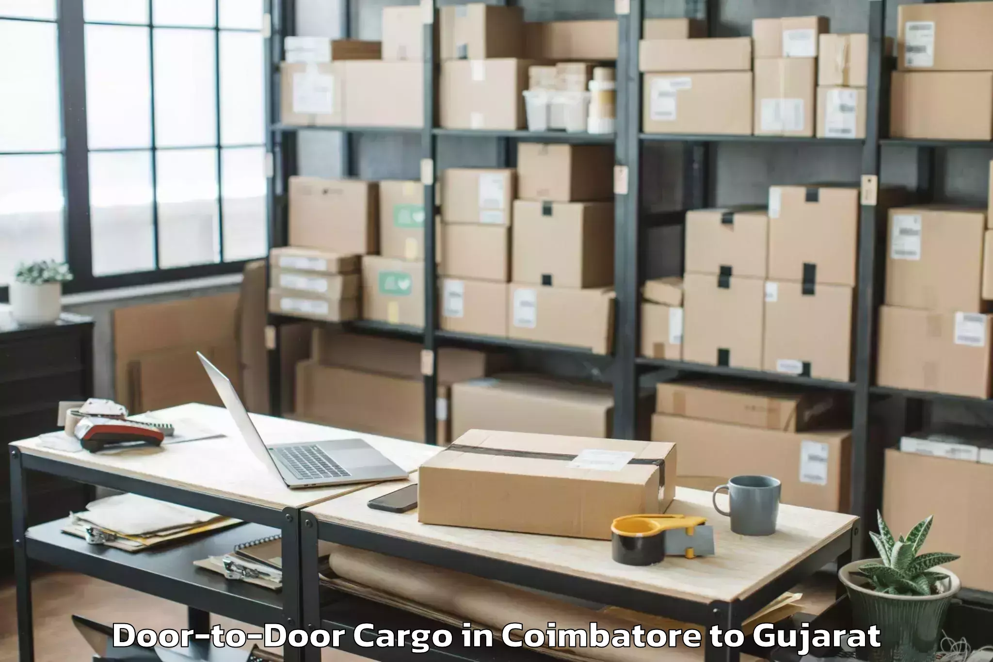 Leading Coimbatore to Ambaji Door To Door Cargo Provider